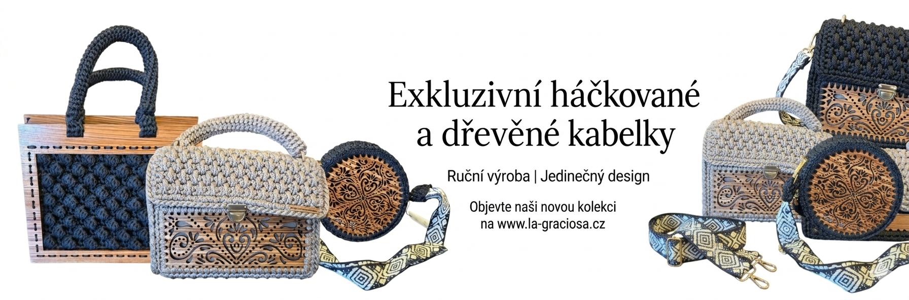 Unikátní háčkované kabelky