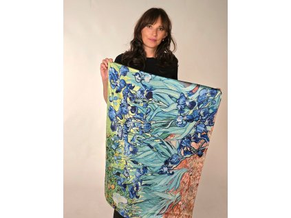 Hedvábná šála Vincent van Gogh - Kosatce