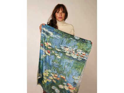 Hedvábná šála Claude Monet - Lekníny