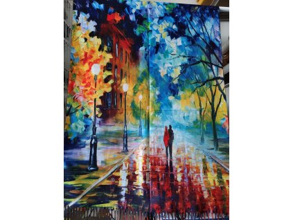 Kašmírová šála Leonid Afremov - Cesta parkem