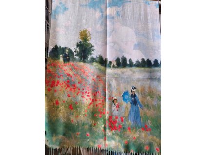 Kašmírová šála - Leslie / Monet - Mladá zahradnice / Procházka