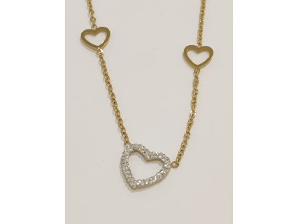 Řetízek chirurgická ocel - Srdíčkový řetěz