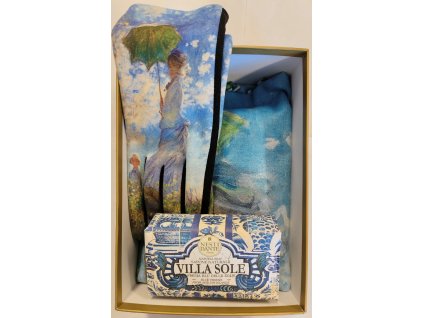 Sada v dárkové krabičce Claude Monet - Dáma s deštníkem a mýdlem