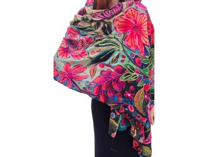Šála kašmír barevná 5