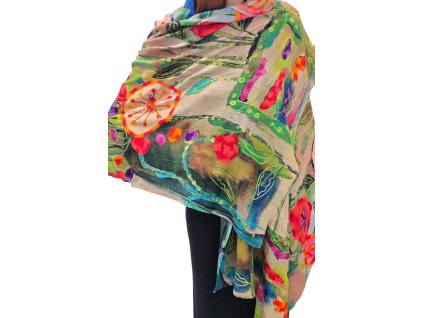 Šála kašmír barevná 9