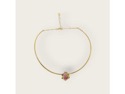 Obručový náhrdelník Fuchsia citrín Small Andrea Marazzini
