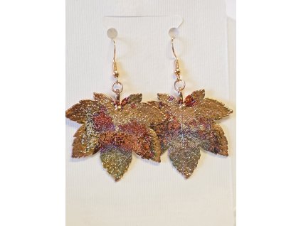 Náušnice Japonský javor úplňku rainbow