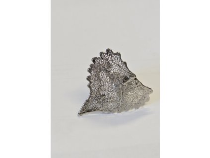 Prsten s listem Bavlny - palladium