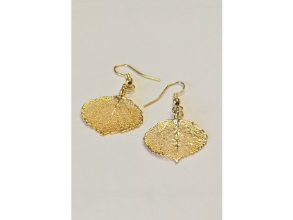Náušnice Topol - pozlacené
