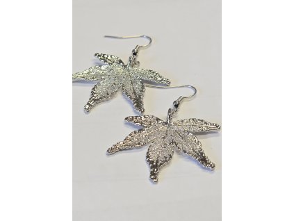 Náušnice Japonský javor palladium