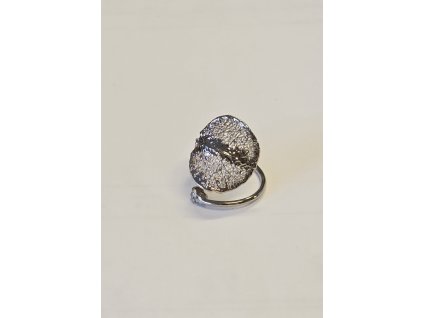 Prsten s listem Měsíčnice - palladium