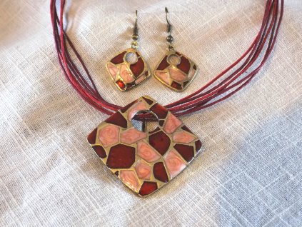 Sada smaltovaných šperků "Mozaika"