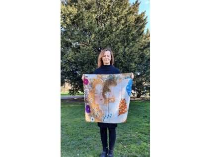 Hedvábný šátek Gustav Klimt - Tři věky ženy