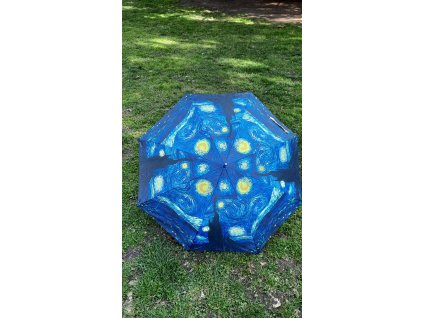 Dámský holový vystřelovací deštník Vincent van Gogh - Hvězdná noc