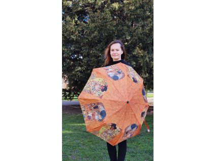 Dámský skládací deštník Gustav Klimt - Adele + Polibek
