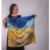 Hedvábný šátek Vincent van Gogh - Pšeničné pole s vránami