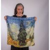 Hedvábný šátek Vincent van Gogh - Pšeničné pole s vránami