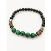 Náramek s lávovými kameny zelený