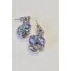 Náušnice Modrofialové srdce