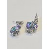Náušnice Modrofialové srdce