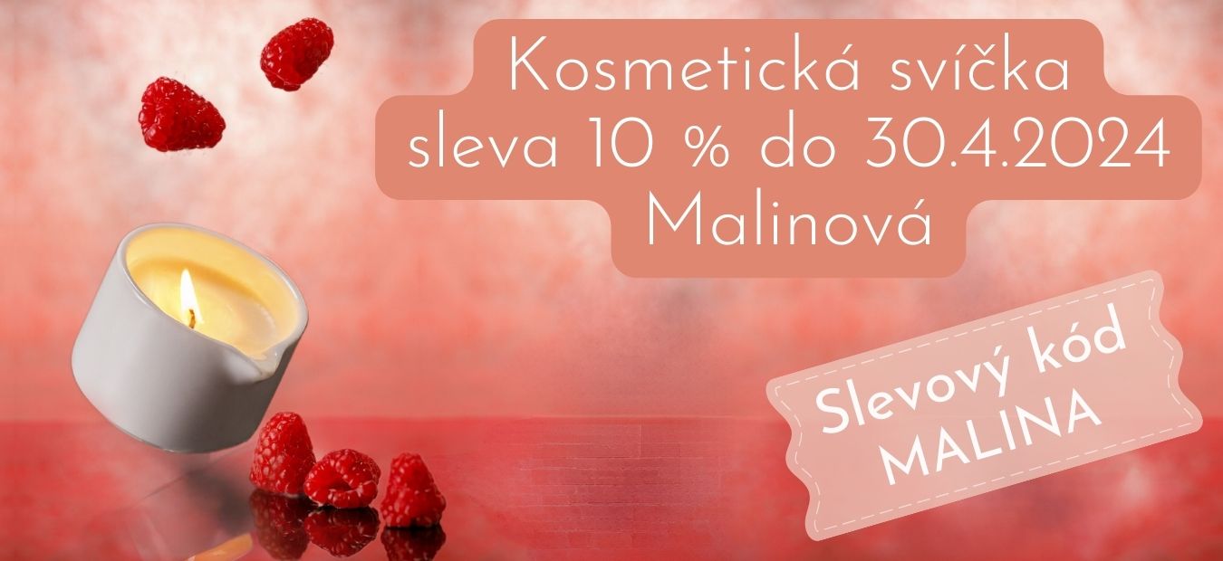 Akční cena - kosmetická svíčka malinová