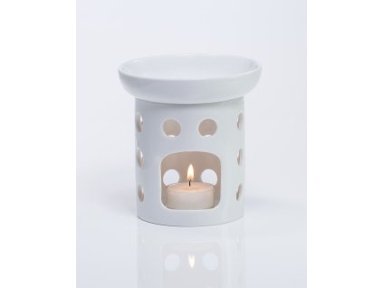 aroma lampa porcelan bily lumen