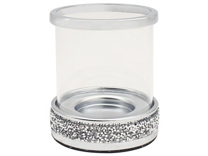 kulaty svicen stribrny 12 cm