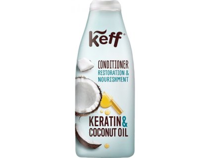 37590 78411 keff kondicioner pro poskozene vlasy keratin kokosovy olej 500ml