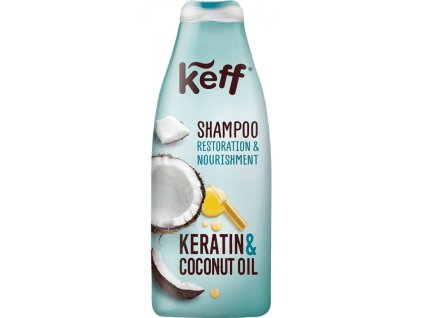 37599 78408 keff sampon pro poskozene vlasy keratin kokosovy olej 500ml