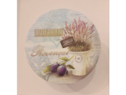 Dárková KULATÁ krabička s levandulí - L´HERBIER