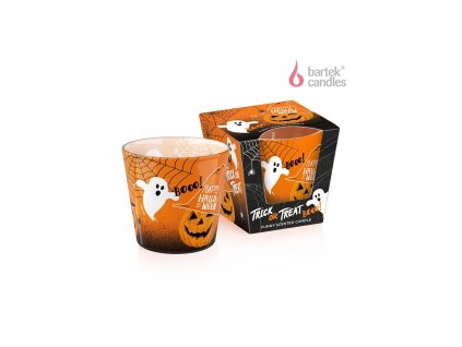 Svíčka v konickém skle 115g Halloween