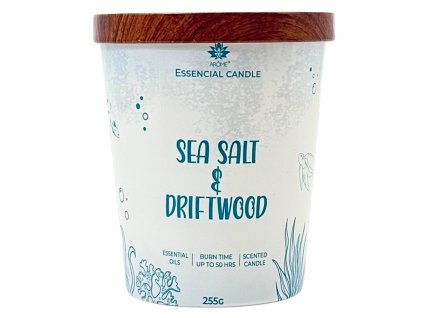 Svíčka ve skle s kovovým víčkem 255g - Sea salt & Driftwood ARÔME