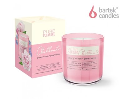 Svíčka ve skle 150g - Pure Pleasure - Chillout růžová - Bartek