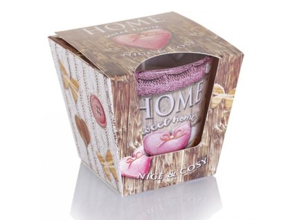 Svíčka v konickém skle 115g Home Sweet Home - Nice & Cosy Bartek