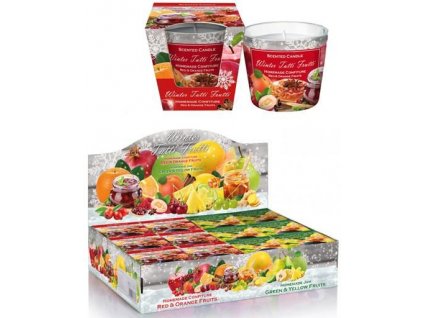 Svíčka v konickém skle 115g Winter Tutti Frutti - Red & Orange Fruits