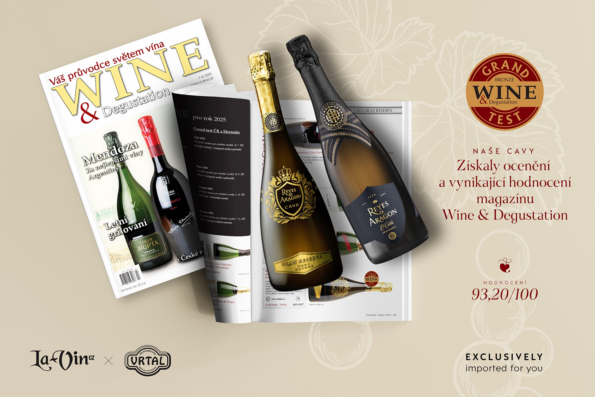 Hodnocení 93,20 ze 100. Wine & Degustation test