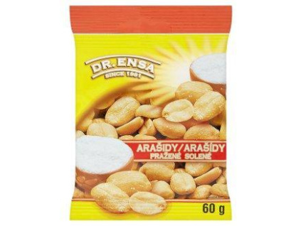 ARAŠÍDY PRAŽENÉ SOLENÉ 60G DR.ENSA