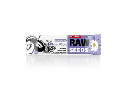 Nutrend Raw Seeds Bar 50g švestka+goji