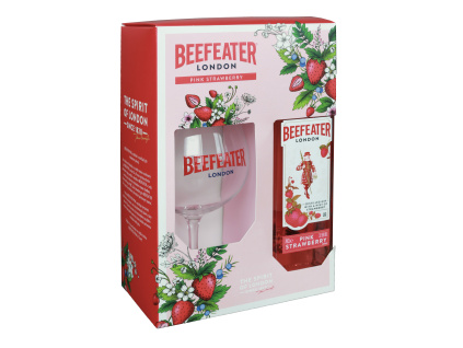 Gin Beefeater Pink 0,7l v dárkovém balení se skleničkou
