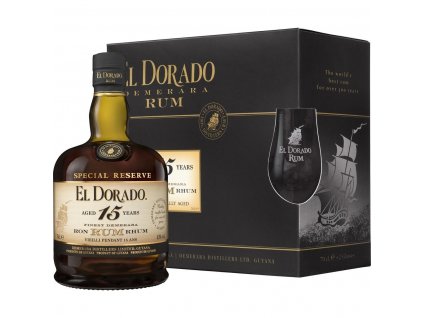 El Dorado 15y 0,7l v dárkovém balení se skleničkami