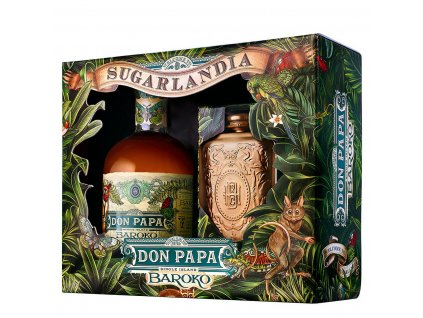 don papa baroko hip flask gift box 1