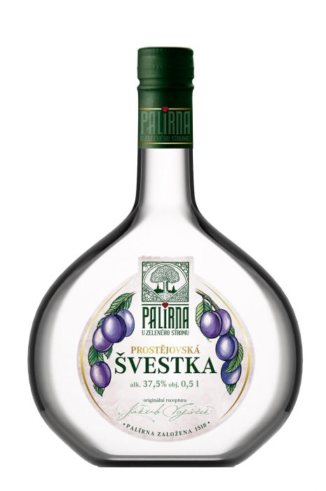 PÁLENKA ŠVESTKA PROSTĚJOV % 37,5% 0,5l (holá láhev)