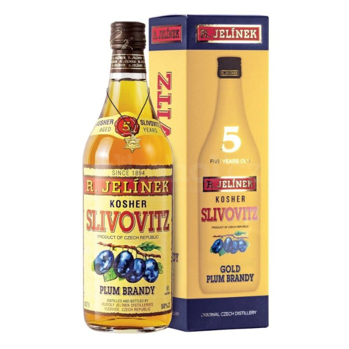 Jelínek slivovica Koscher Zlatá 50% 0,7l (tuba)