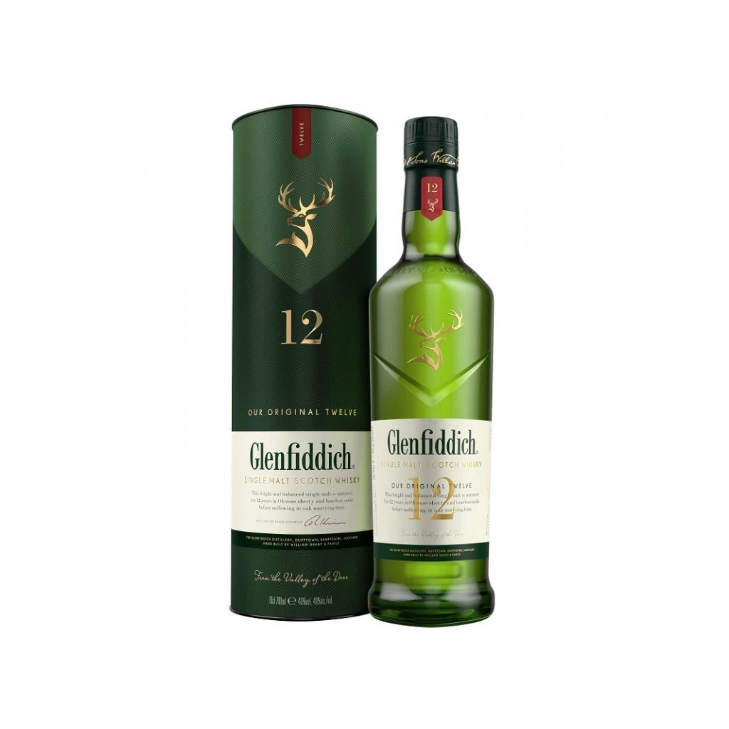 GLENFIDDICH 12YO WHISKY 40% 0,7l (Tuba)