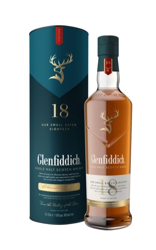 GLENFIDDICH 18Y WHISKY 40% 0,7l (Tuba)