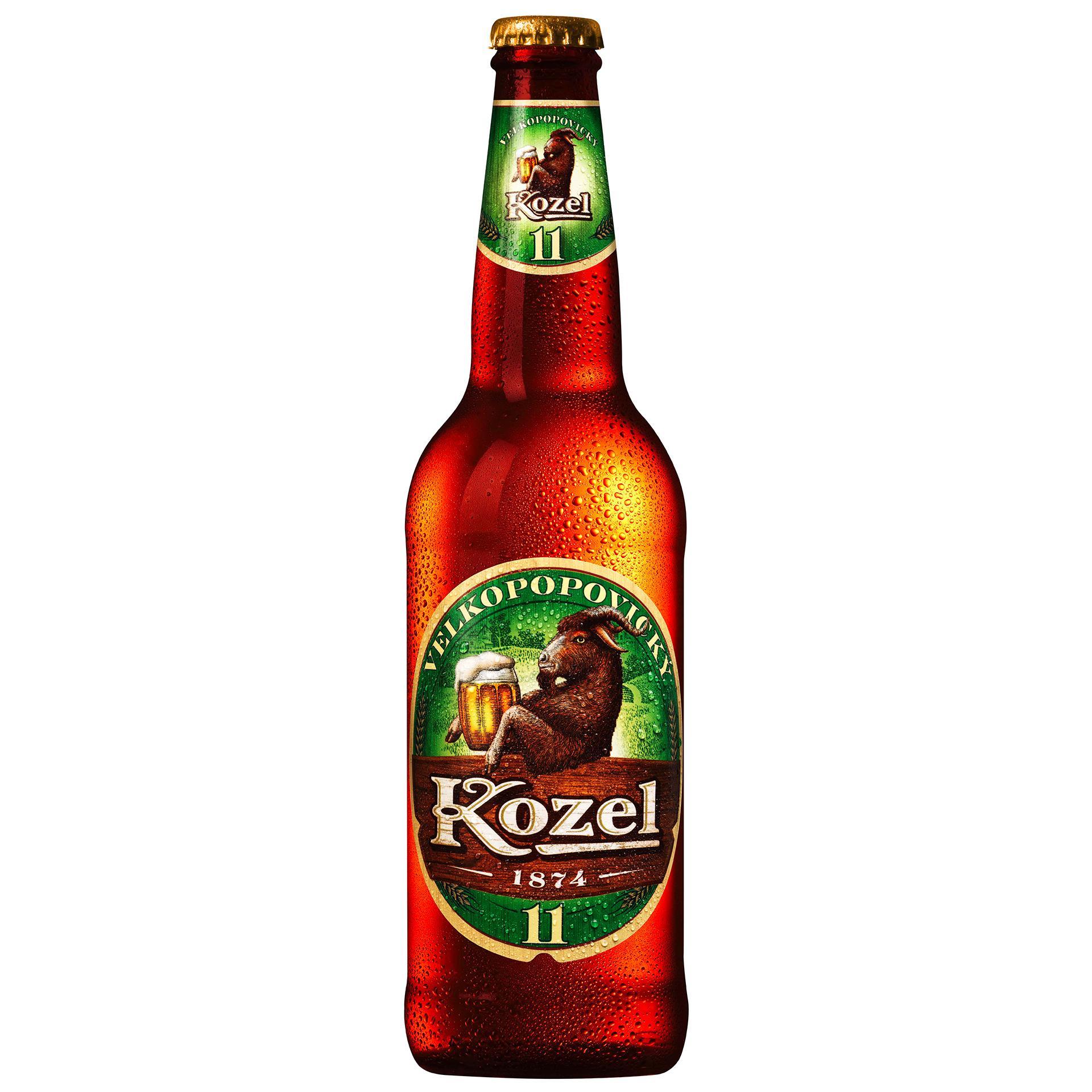 Velkopopovický Kozel 11, světlý, 0,5l sklo