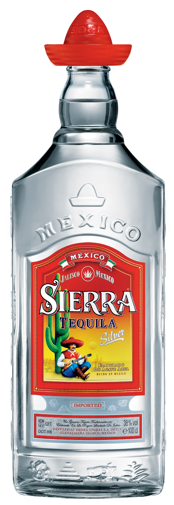 TEQUILA SIERRA SILVER 38% 0,7l (holá láhev)