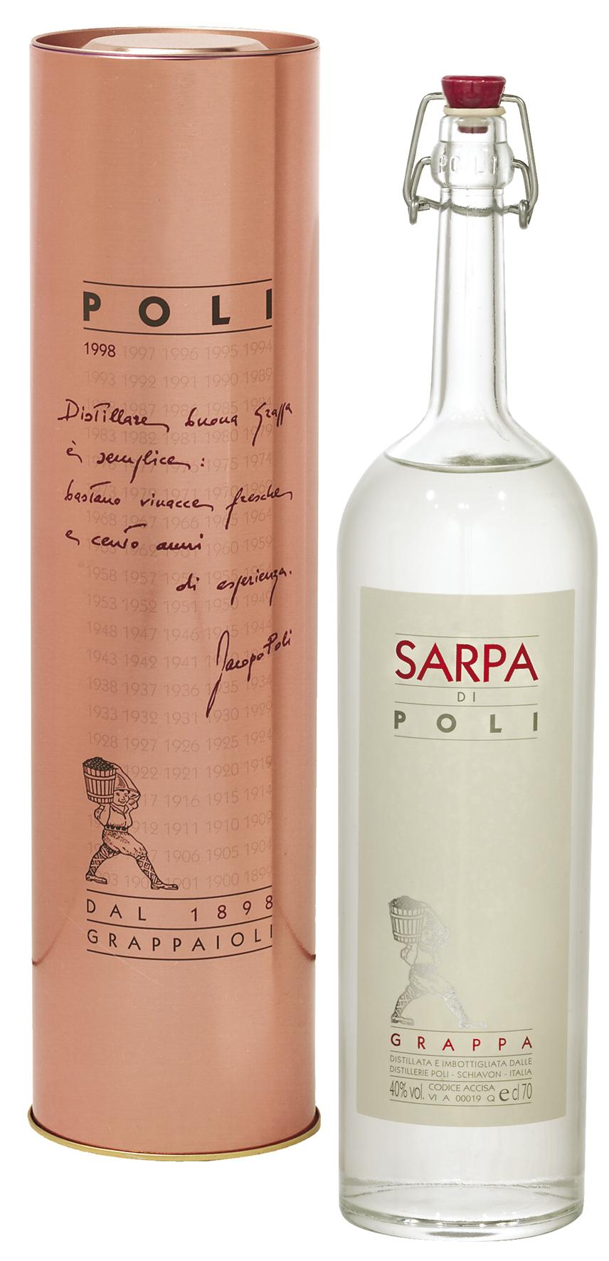 Grappa Sarpa di Poli 40% 0,7 l (tuba)