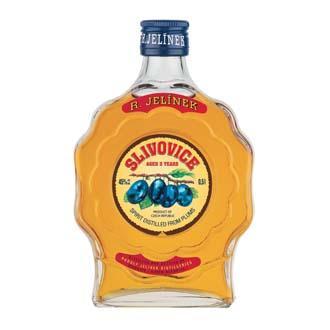 Slivovice R. JELÍNEK zlatá 45% 0,5l + 2 skleničky