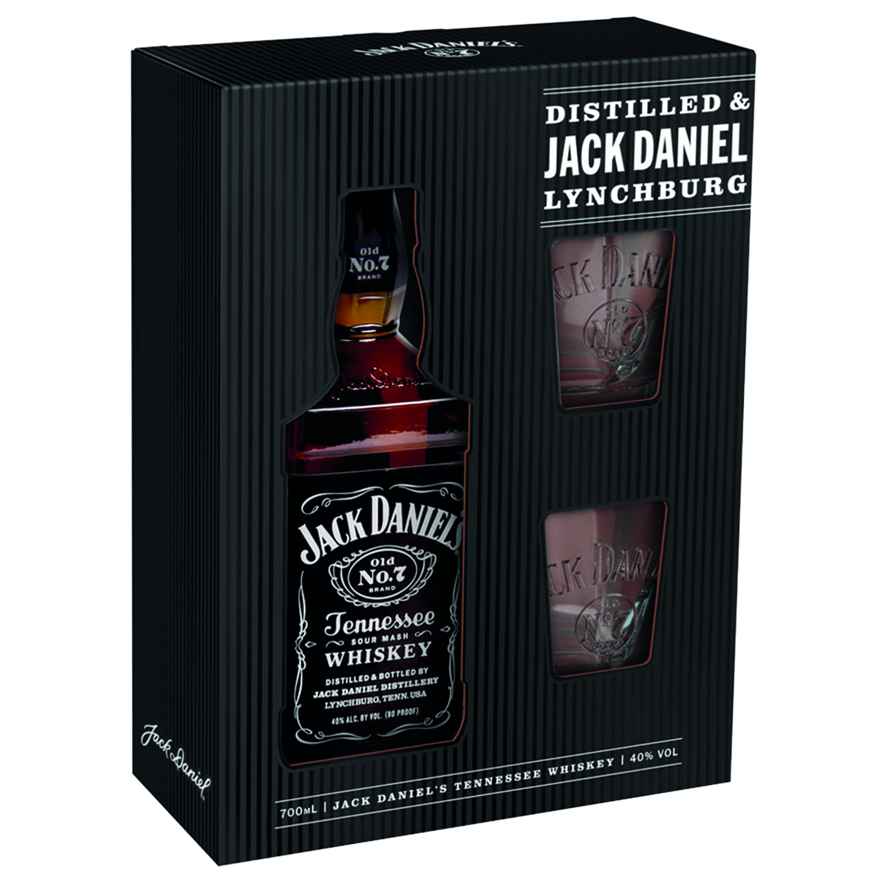 Jack Daniels 40% 0,7 l (dárkové balení 1 sklenička)